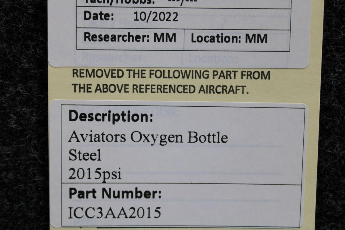 Does Not Apply ICC3AA2015 Aviators Oxygen Bottle (SA)