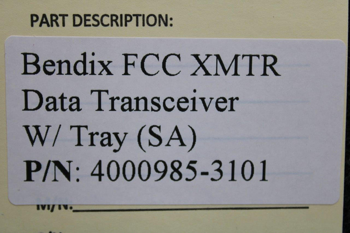 Bendix Airplane Parts & Equipment 4000985-3101 Bendix DM-2031A FCC XMTR Data Transceiver W/ Tray (SA)