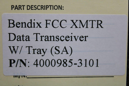 Bendix Airplane Parts & Equipment 4000985-3101 Bendix DM-2031A FCC XMTR Data Transceiver W/ Tray (SA)
