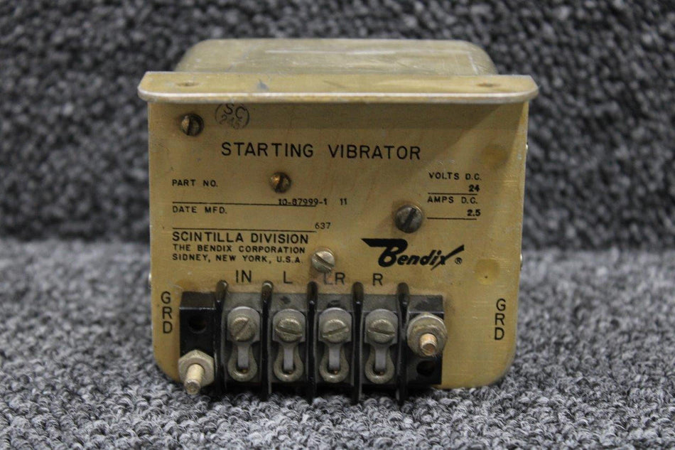 Bendix Airplane Parts & Equipment 10-87999-1 Bendix Ignition Starting Vibrator (Volts: 24, Amps: 2.5) (SA)