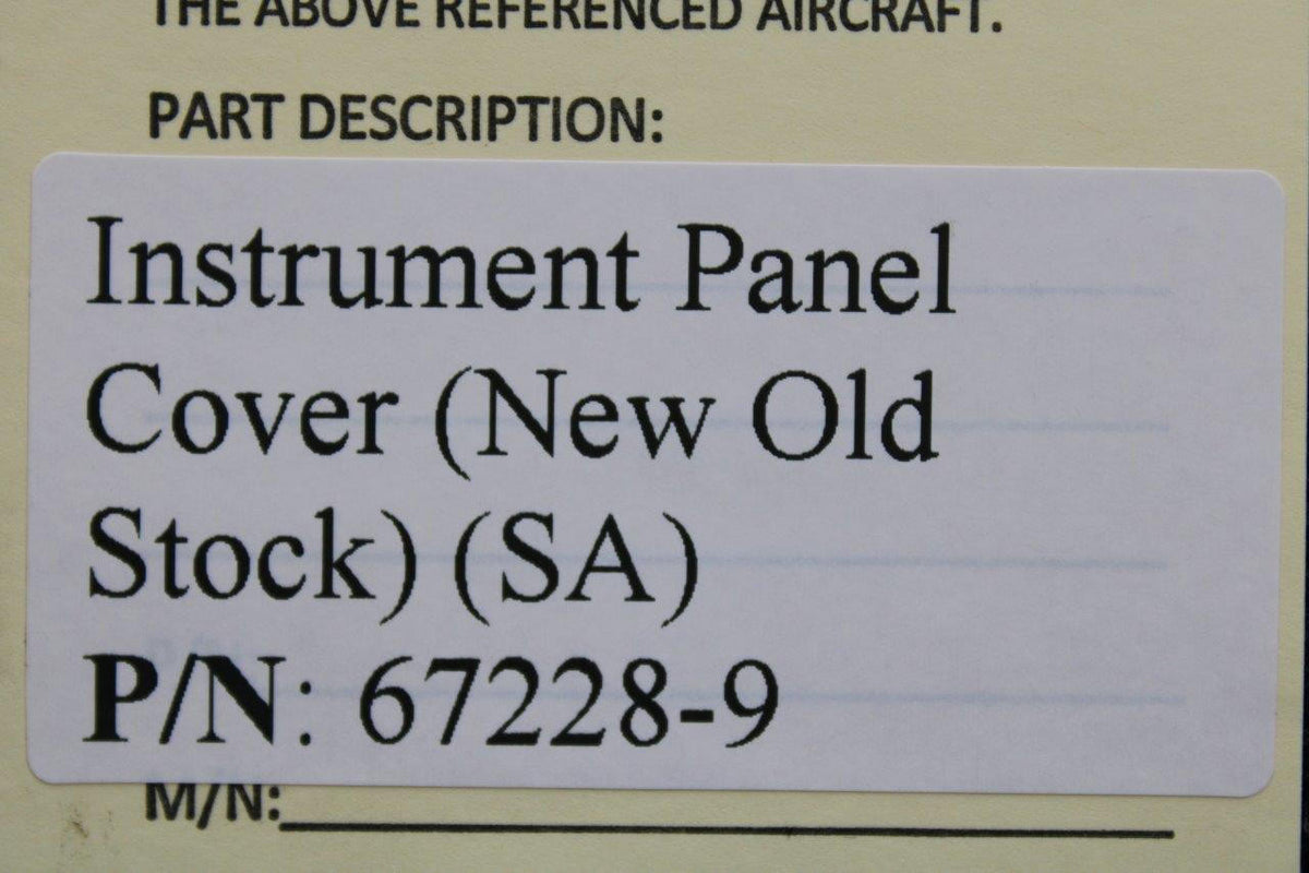 Does Not Apply 67228-9 Instrument Panel Cover (NEW OLD STOCK) (SA)