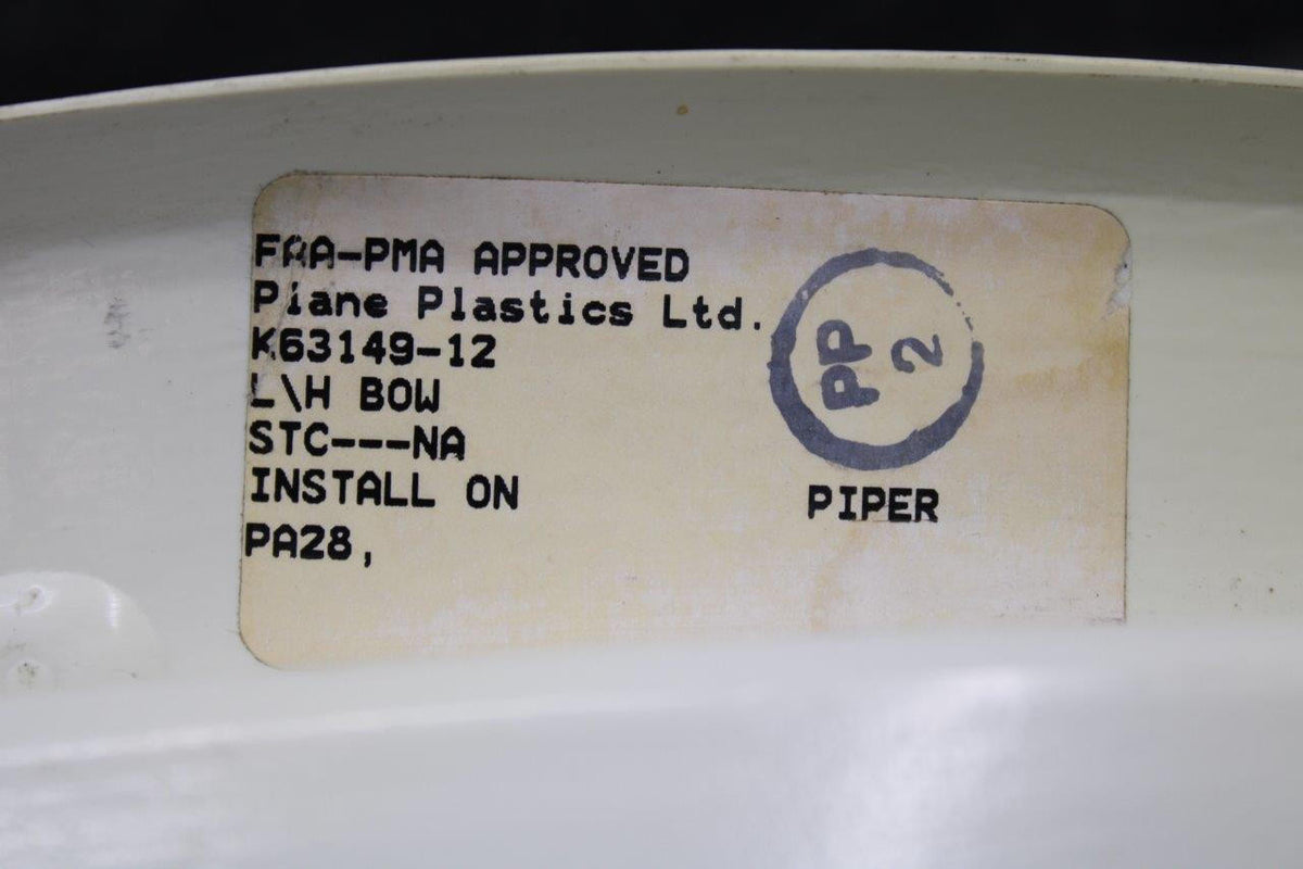 Plane Plastics K63149-12 Plane Plastics Window Bow LH (SA)
