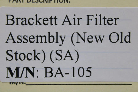 Brackett BA-105 Brackett Air Filter Assembly (NEW OLD STOCK) (SA)