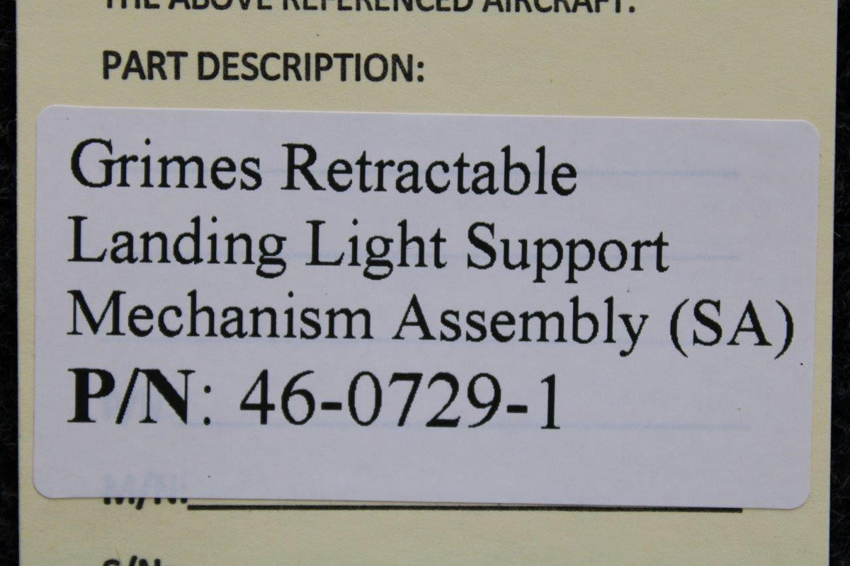 Grimes 46-0729-1 Grimes Retractable Landing Light Support Mechanism Assembly (SA)