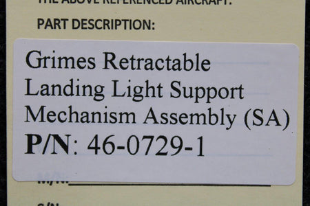 Grimes 46-0729-1 Grimes Retractable Landing Light Support Mechanism Assembly (SA)