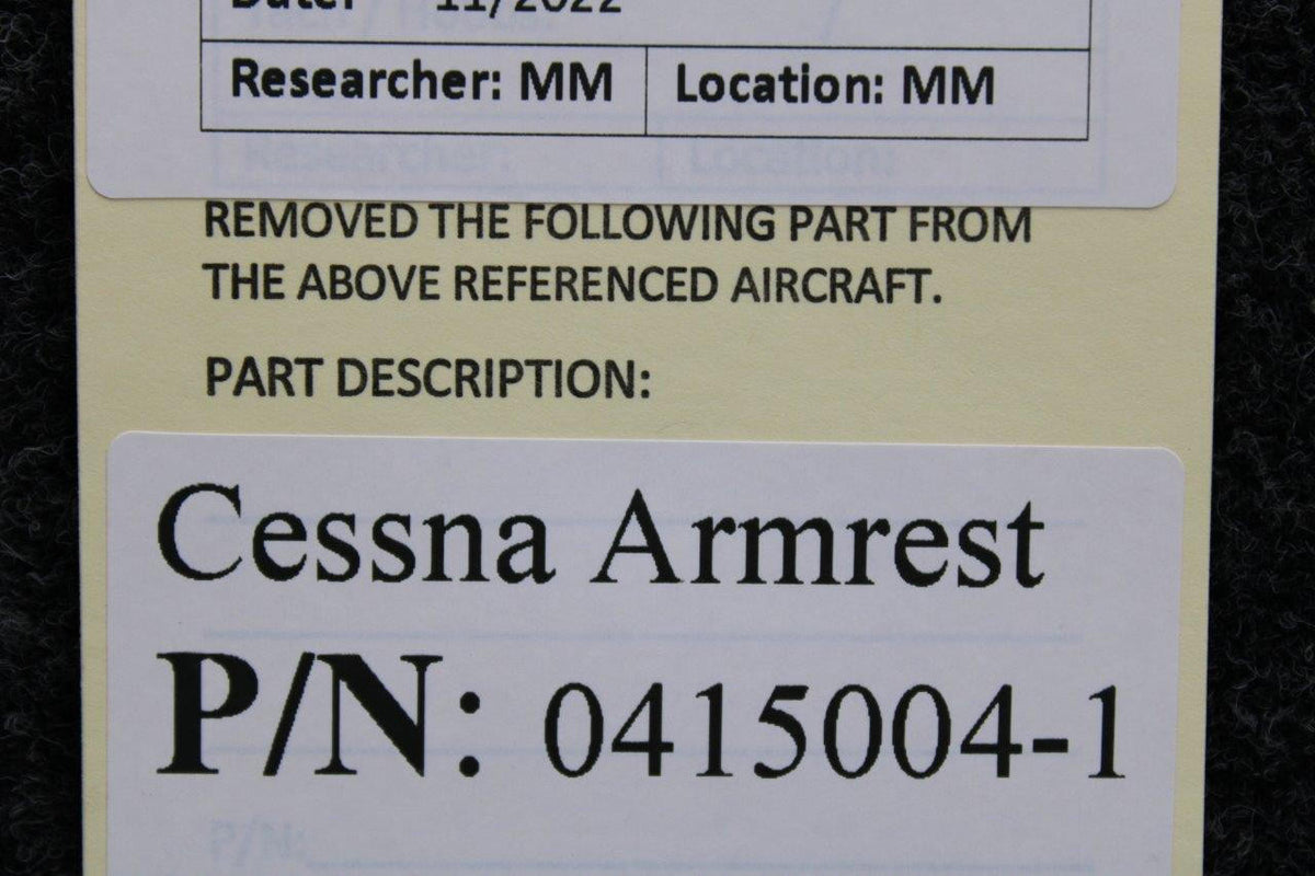 Cessna Aircraft Parts 0415004-1 Cessna Armrest (SA)