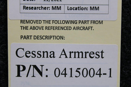 Cessna Aircraft Parts 0415004-1 Cessna Armrest (SA)