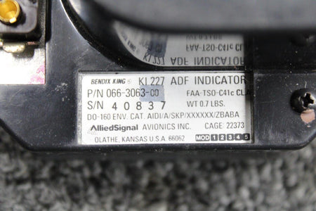 Bendix Airplane Parts & Equipment 066-3063-00 Bendix King KI-227 ADF Indicator (SA)