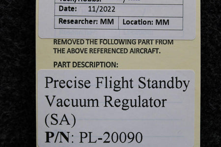 Precise Flight PL-20090 Precise Flight Standby Vacuum Regulator (SA)
