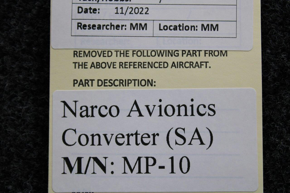 Narco MP-10 Narco Avionics Converter (SA)