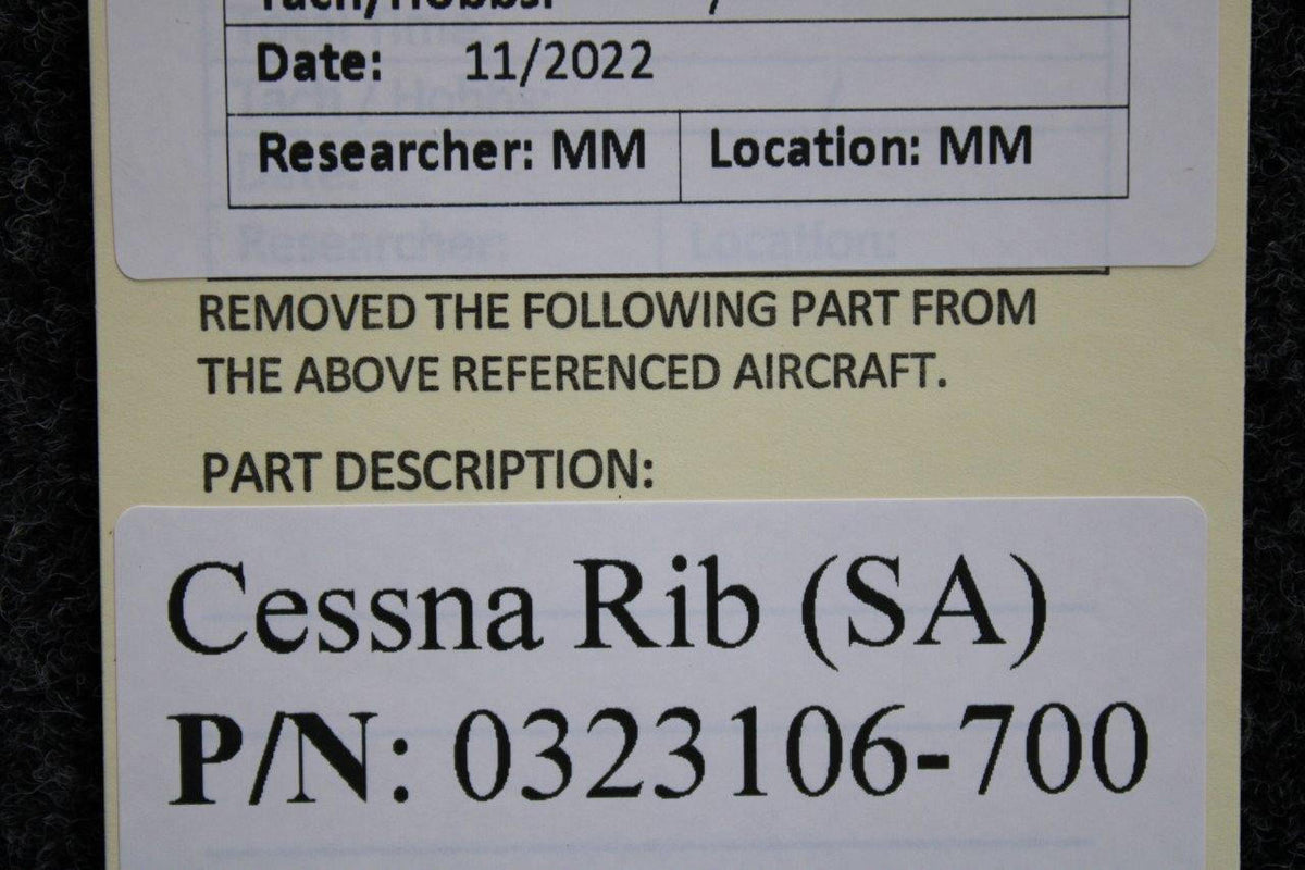 Cessna Aircraft Parts 0323106-700 Cessna 195 Rib Assembly (NEW OLD STOCK) (SA)
