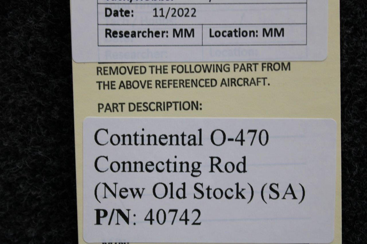 Continental Motors  40742 Continental O-470 Connecting Rod (NEW OLD STOCK) (SA)
