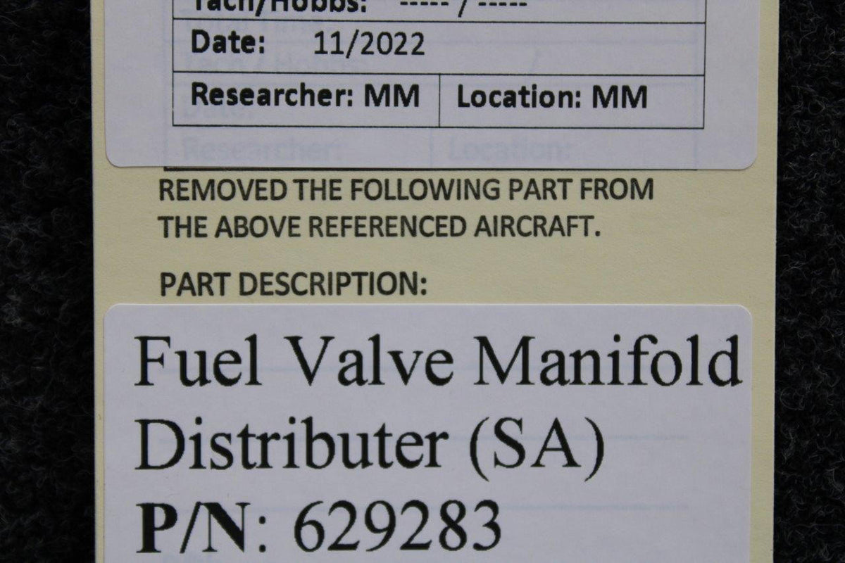 Does Not Apply 629283 Fuel Valve Manifold Distributor (SA)