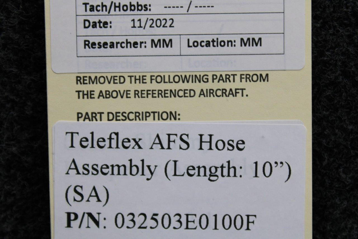 Teleflex 032503E0100F Teleflex AFS Hose Assembly (Length: 10") (SA)