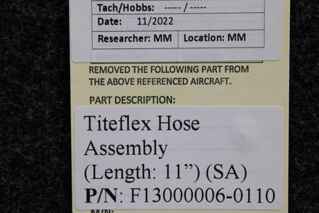 Titeflex  F13000006-0110 Titeflex Hose Assembly (Length: 11") (SA)