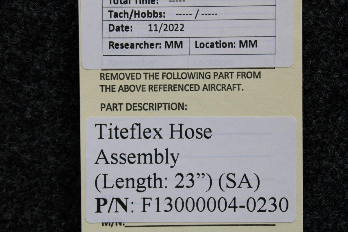 Titeflex  F13000004-0230 Titeflex Hose Assembly (Length: 23") (SA)