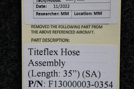 Titeflex  F13000003-0354 Titeflex Hose Assembly (Length: 35") (SA)