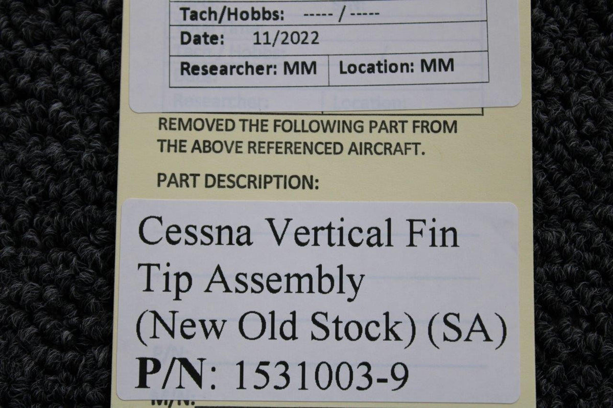 Cessna Aircraft Parts 1531003-9 Cessna Vertical Fin Tip Assembly (NEW OLD STOCK) (SA)