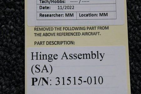 Piper Aircraft Parts 31515-010 Piper Hinge Assembly (SA)