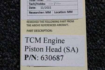 Continental Motors  630687 Continental Piston Head (SA)