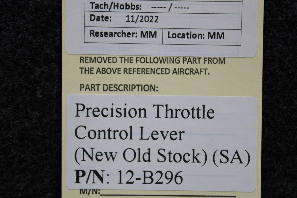 Precision Aviation 12-B296 Precision Throttle Control Lever (NEW OLD STOCK) (SA)