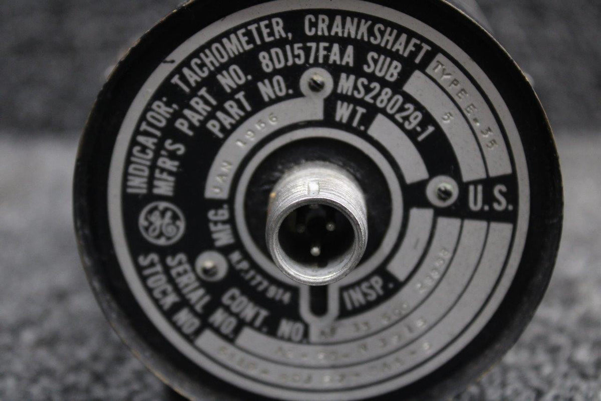 General Electric 8DJ57FAA (ALT: MS28029-1) General Electric RPM Indicator (SA)