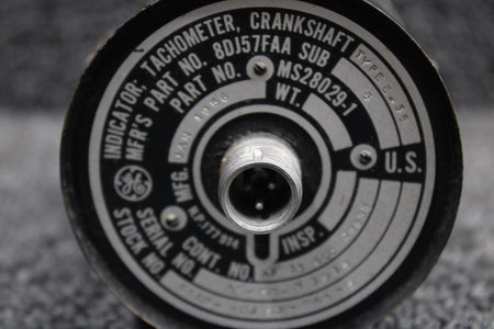 General Electric 8DJ57FAA (ALT: MS28029-1) General Electric RPM Indicator (SA)