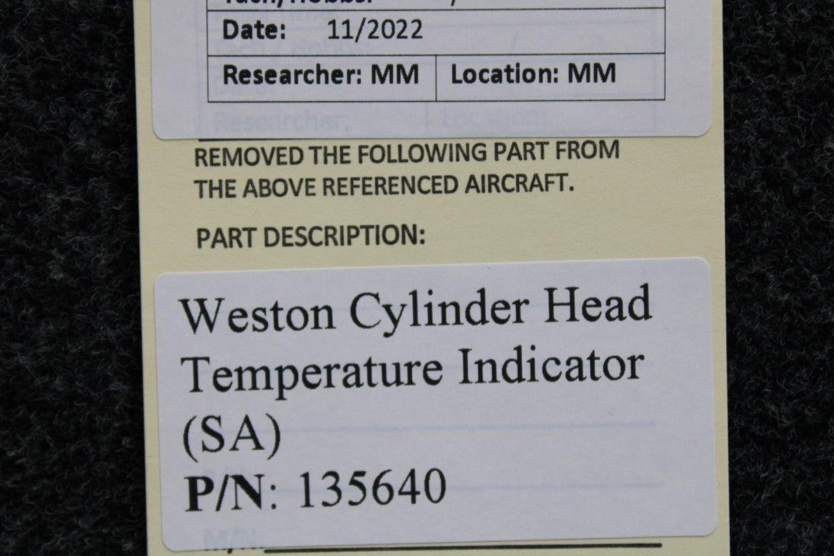 Weston 135640 Weston Cylinder Head Temperature Indicator (SA)