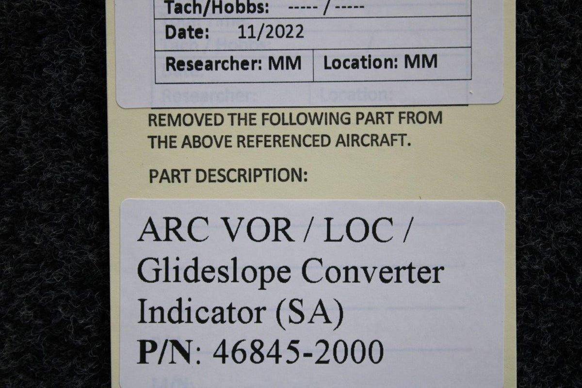 ARC 46845-2000 ARC VOR / LOC / Glideslope Converter Indicator (SA)