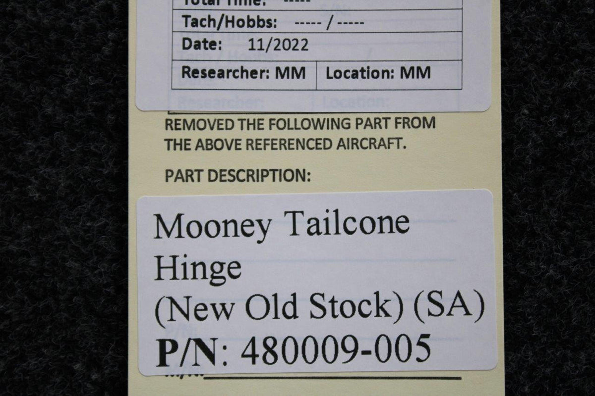 Mooney Aircraft Parts & Accessories 480009-005 Mooney Tailcone Hinge (NEW OLD STOCK) (SA)