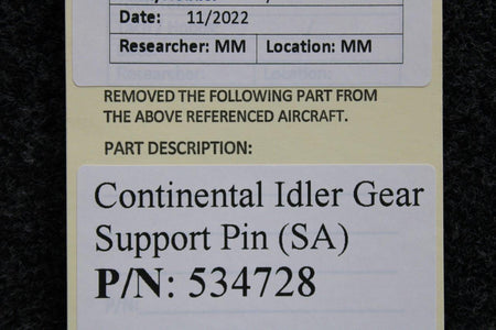 Continental Motors  534728 Continental Idler Gear Support Pin (SA)