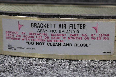 Brackett BA-2210-R Brackett Air Filter Assembly (NEW OLD STOCK) (SA)