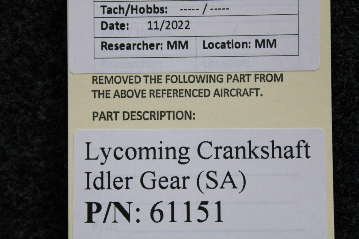 Lycoming Aircraft Engines & Parts 61151 Lycoming Crankshaft Idler Gear (SA)