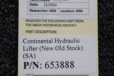 Continental Motors  653888 Continental Hydraulic Lifter (NEW OLD STOCK) (SA)