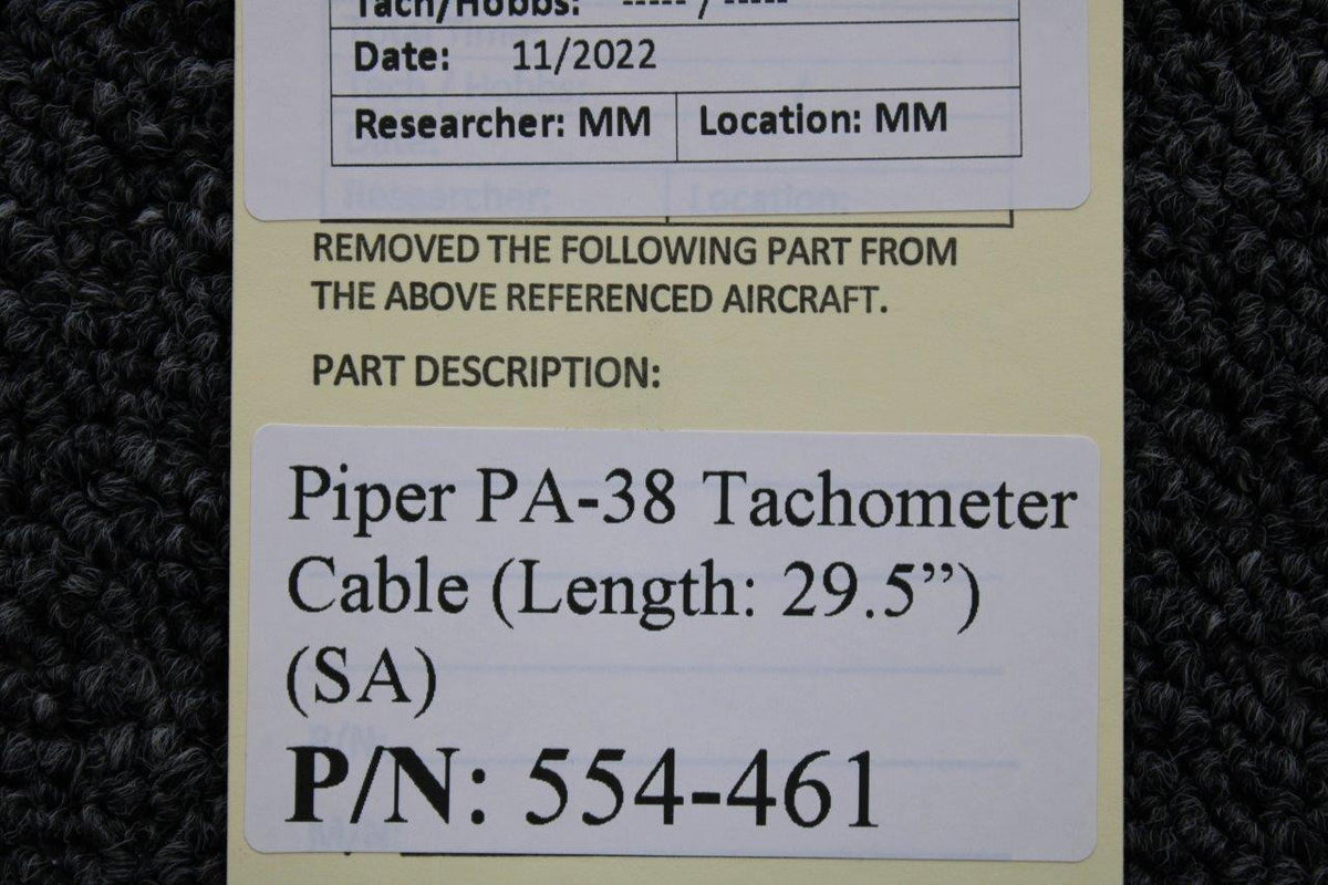 Piper Aircraft Parts 554-461 Piper PA-38 Tachometer Shaft Assembly (Length: 29.5") (SA)