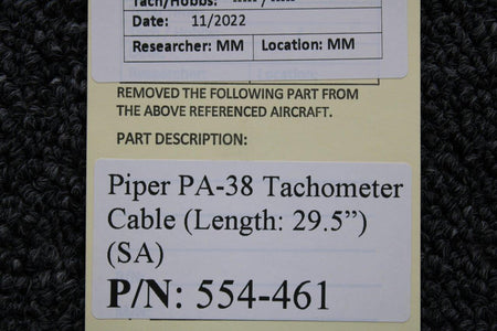 Piper Aircraft Parts 554-461 Piper PA-38 Tachometer Shaft Assembly (Length: 29.5") (SA)