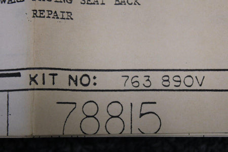 Piper Aircraft Parts 763-890 Piper Forward Facing Seat Back Repair Kit (NEW OLD STOCK) (SA)