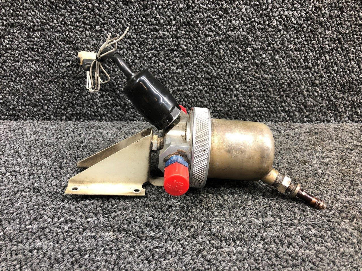 Robinson Helicopter & Airplane Parts A666-1, D745-1 Robinson R44II Fuel Gascolator Assembly w Switch and Support
