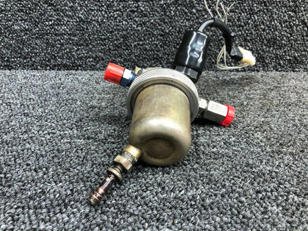Robinson Helicopter & Airplane Parts A666-1, D745-1 Robinson R44II Fuel Gascolator Assembly w Switch and Support