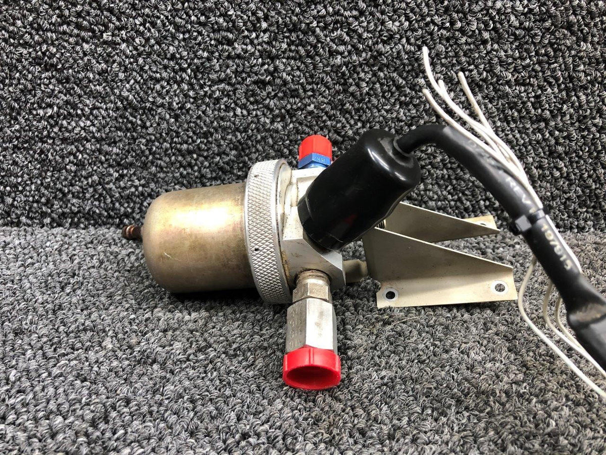 Robinson Helicopter & Airplane Parts A666-1, D745-1 Robinson R44II Fuel Gascolator Assembly w Switch and Support