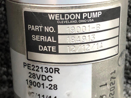Weldon 19001-B (ALT: D343-3) Weldon Fuel Pump Assembly (Volts: 28)