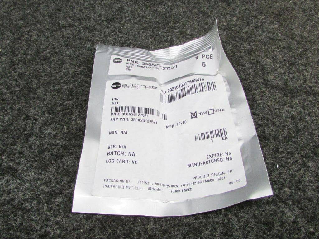 350A25127521 Eurocopter Pin Assembly (NEW OLD STOCK) (SA) BAS Part Sales | Airplane Parts