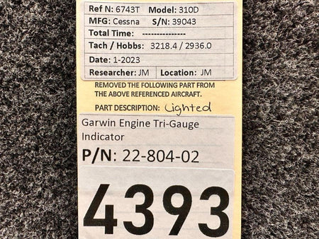 Garwin 22-804-02 Garwin Engine Tri-Gauge Indicator (Lighted)