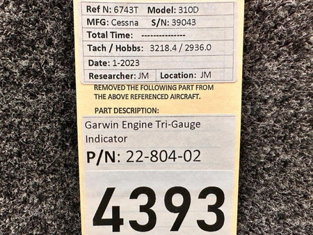 Garwin 22-804-02 Garwin Engine Tri-Gauge Indicator
