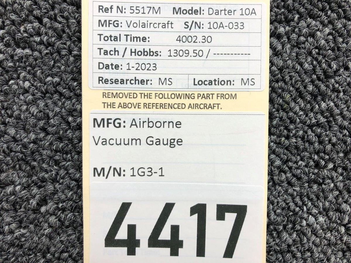 Airborne 1G3-1 Airborne Vacuum Gauge