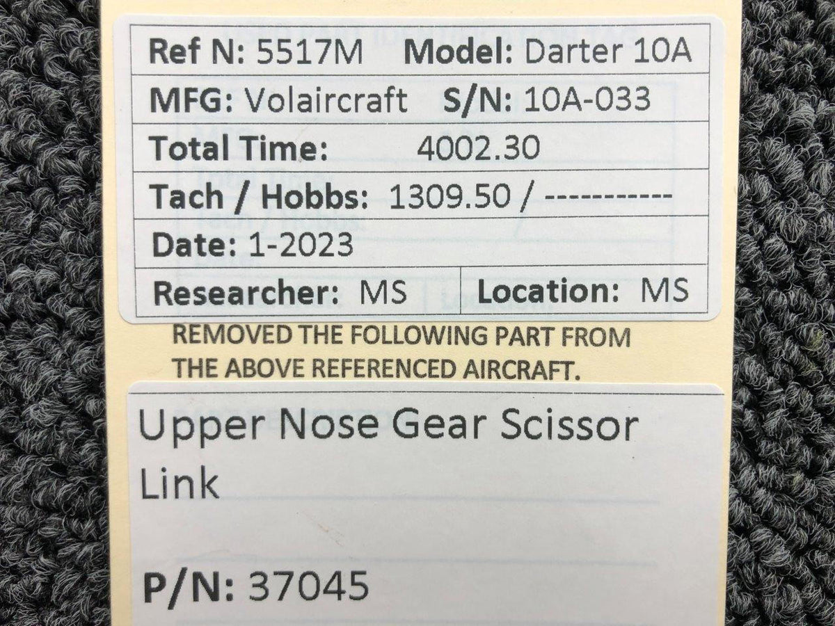 Volairecraft 37045 Volaircraft 10A Upper Nose Gear Scissor Link