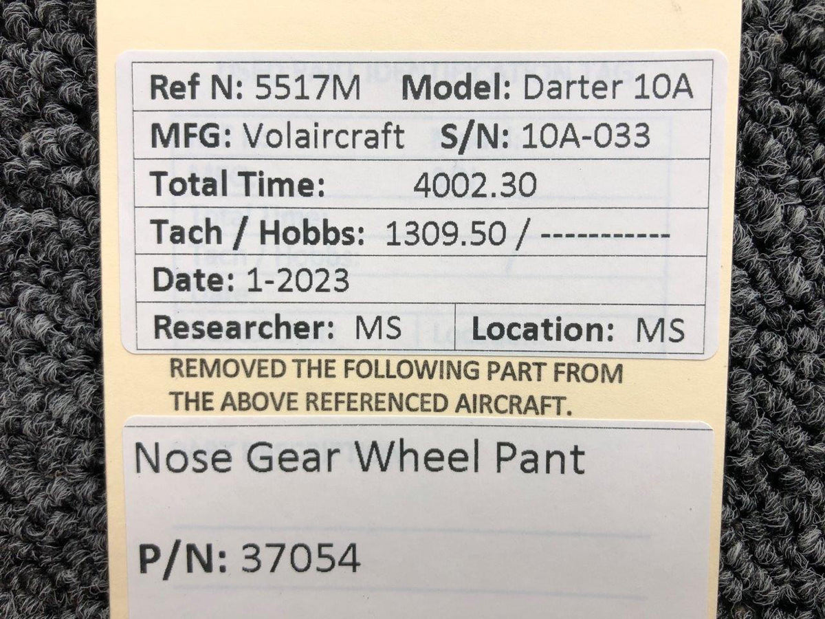 Volairecraft 37054 Volaircraft Darter 10A Nose Gear Wheel Pant