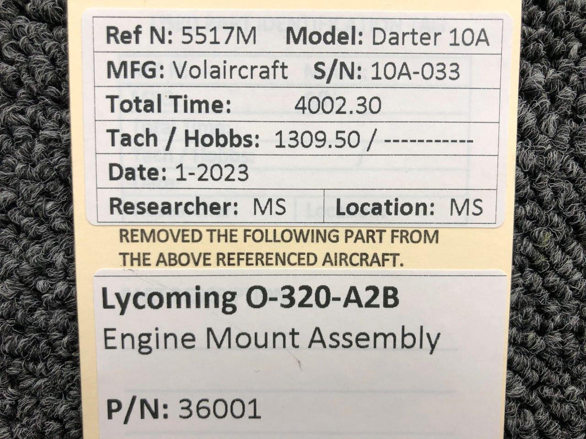 Volairecraft 36001 Lycoming O-320-A2B Engine Mount Assembly