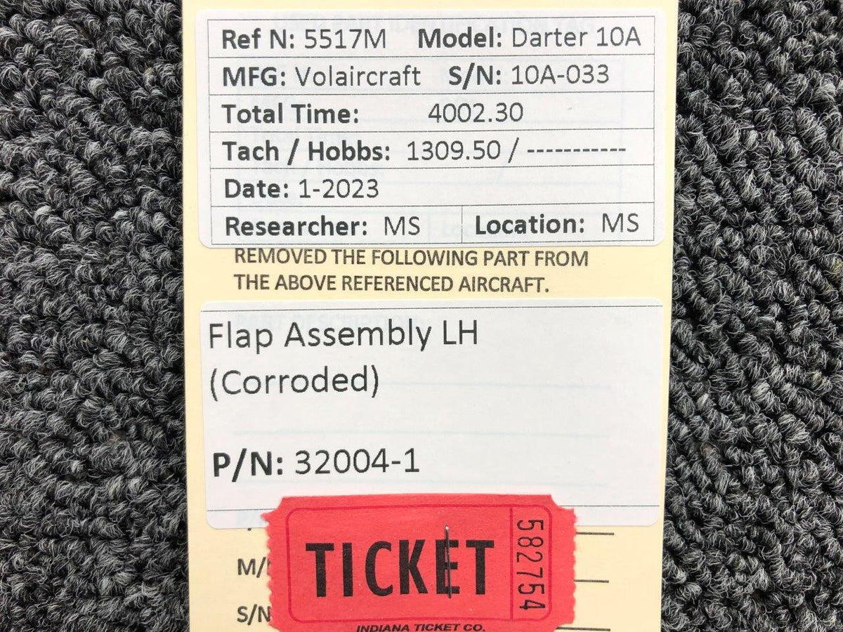 Volairecraft 32004-1 Volaircraft 10A Flap Assembly LH