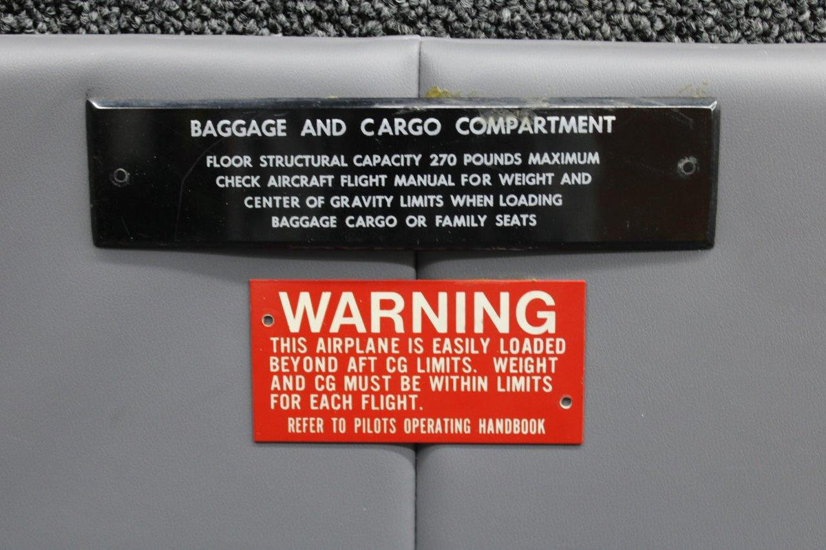 Beechcraft Parts 96-420016-111 Beechcraft V-35 Baggage Door Upholstery Panel Lower